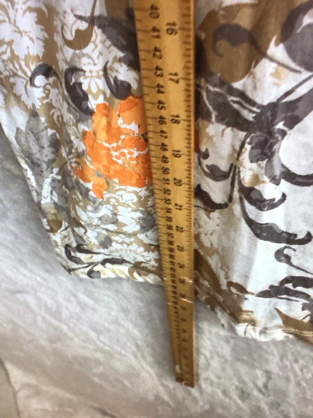 Alfred Dunner White Floral Short-Sleeve Blouse with Orange Accents - Picture 6 of 6